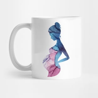 Pregnant woman  silhouette Mug